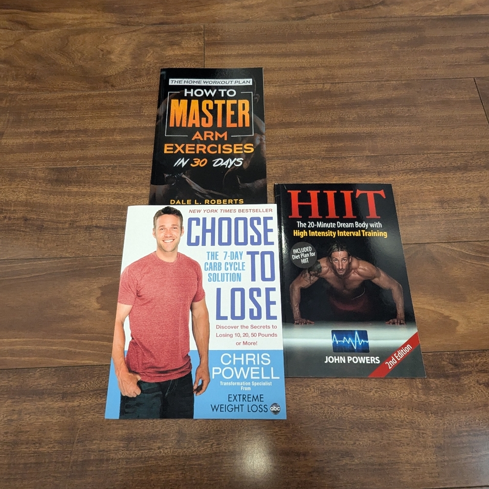 Fitness Book Bundle with Arm Exercises, Carb Cycle, and HIIT